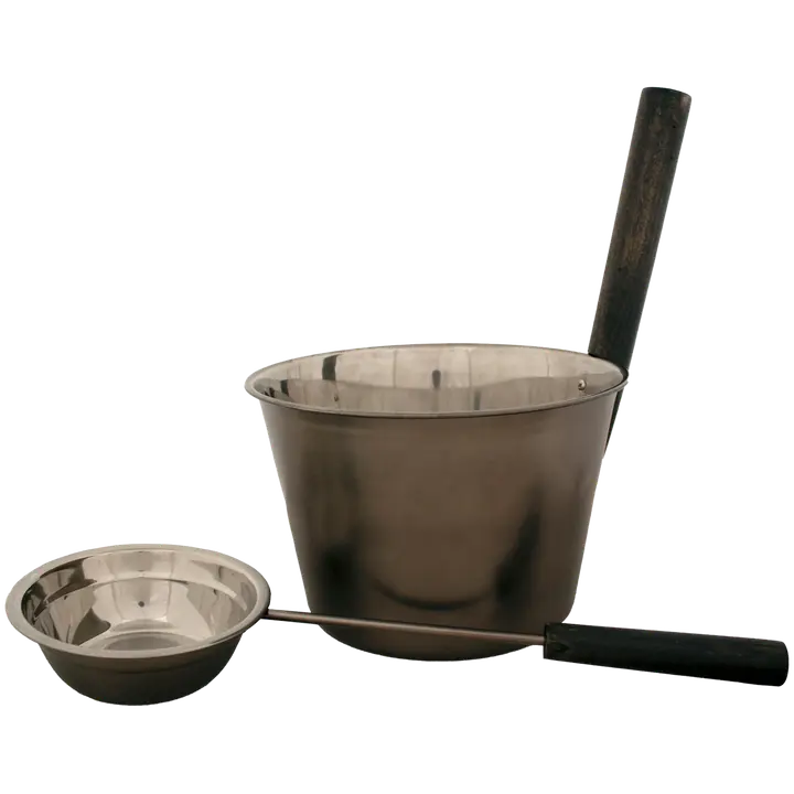 Emendo Tummanharmaa Teräskiulu ja -kauha