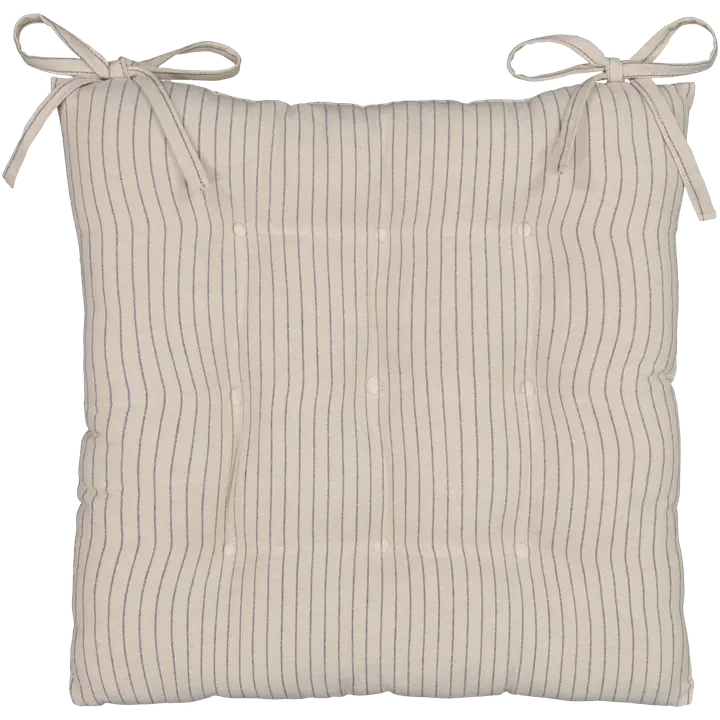 House istuintyyny Pinstripe 40 x 40 cm linen/black PatternLab