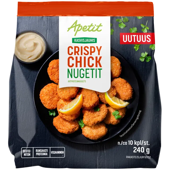 Apetit Kasvisjauhis Crispy Chick nugetit pakaste 240g