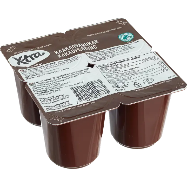 Xtra kaakaovanukas 4 x 125 g