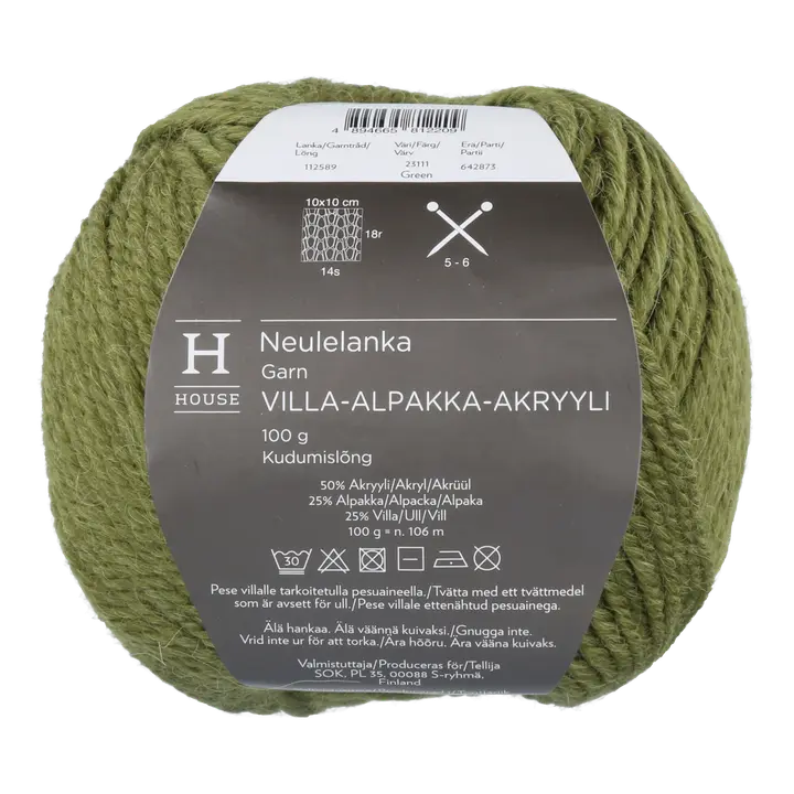 House neulelanka villa-alpakka-akryyli 112589 100 g Green 23111