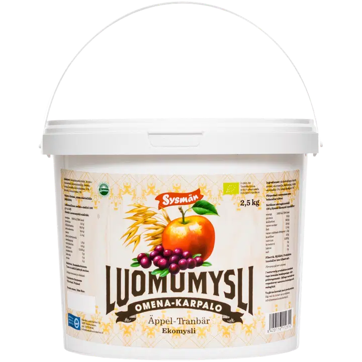 Sysmän Omena-Karpalo Luomumysli 2,5kg