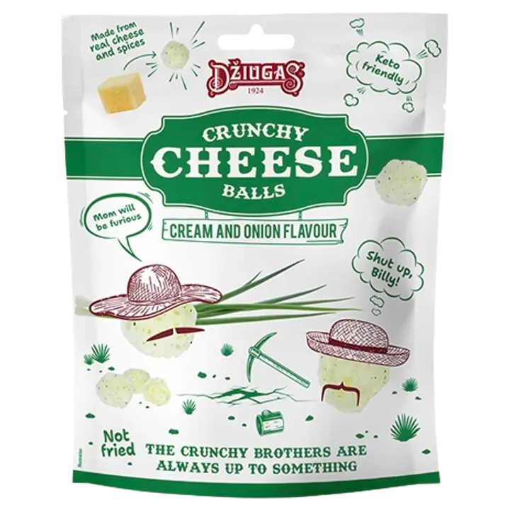 Džiugas kuivatatud krõmpsuvad juustupallid hapukoore-sibula 40g