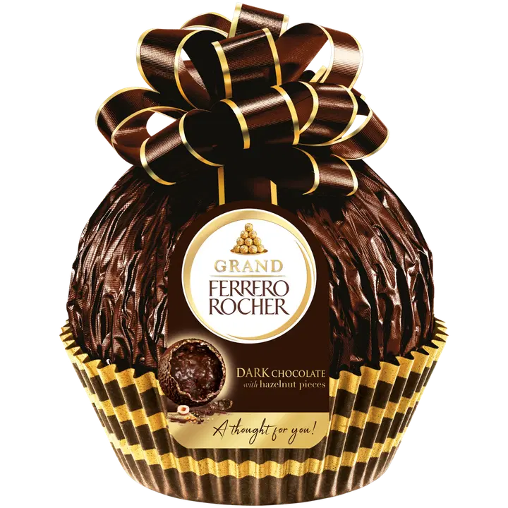 Ferrero Grand Rocher Dark tummasuklaata hasselpähkinärouheella 125 g joulu