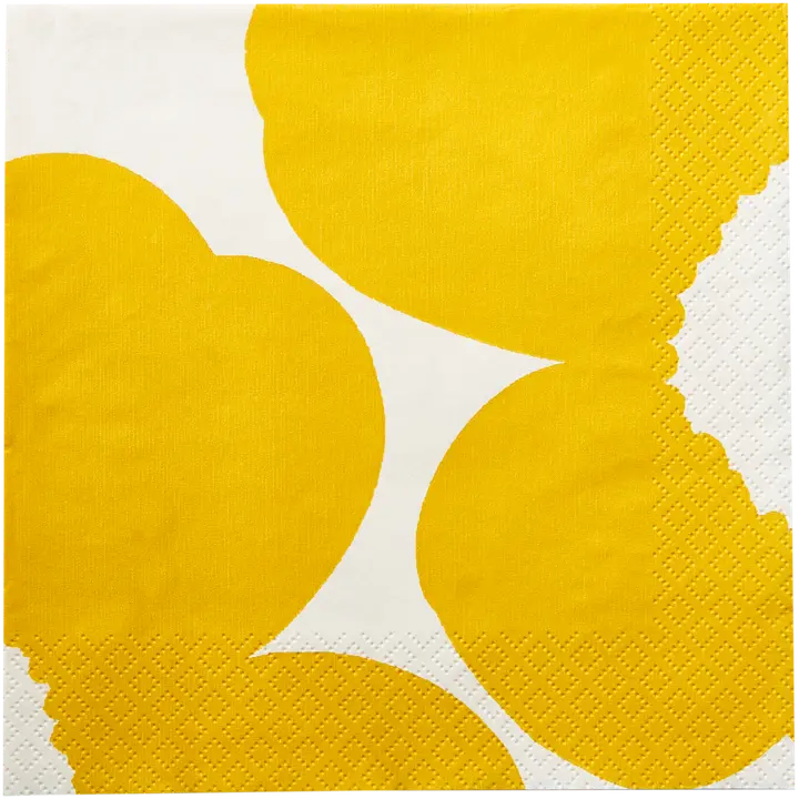 Marimekko Iso Unikko keltainen lautasliina 20kpl/33cm