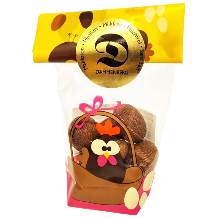 Dammenberg luomu, reilun kaupan allergiavapaa suklaa pikku Pääsiäismunat 120g