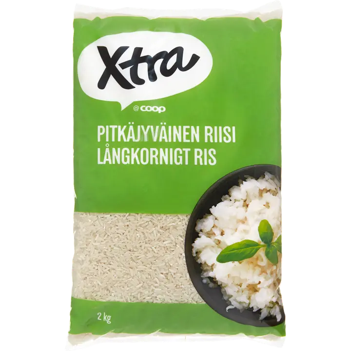 Xtra pitkäjyväinen riisi 2 kg