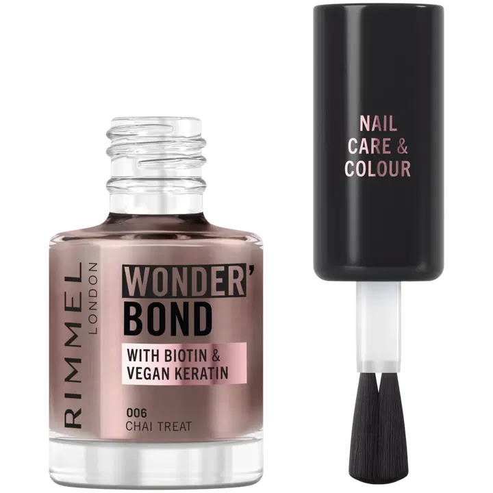 Rimmel Wonderbond Nail Polish 12 ml, 006 Chai Treat kynsilakka