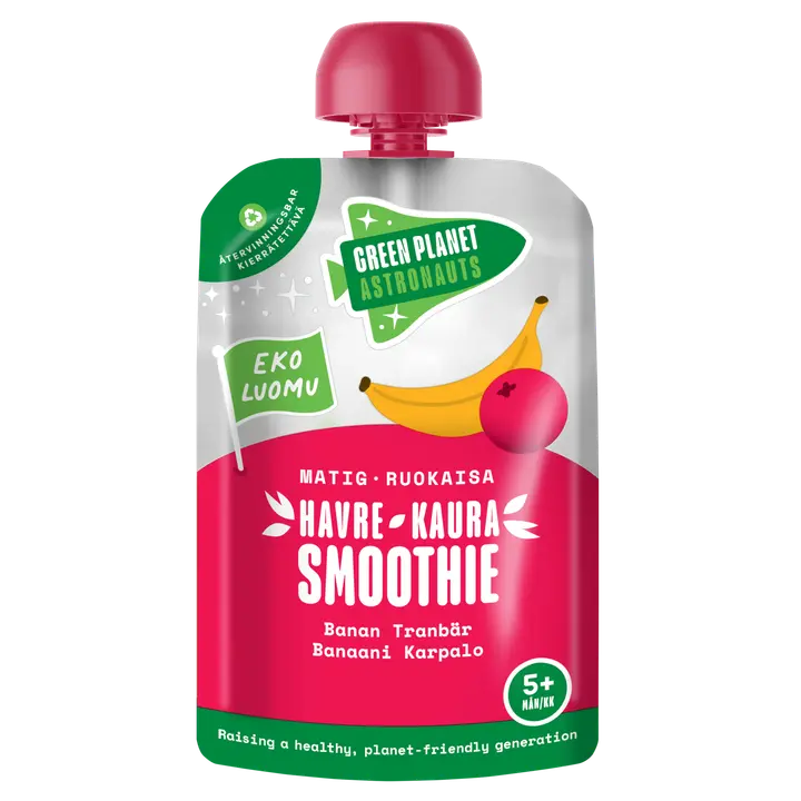 Green Planet Astronauts LUOMU kaurasmoothie karpalo-banaani 100g 5kk+