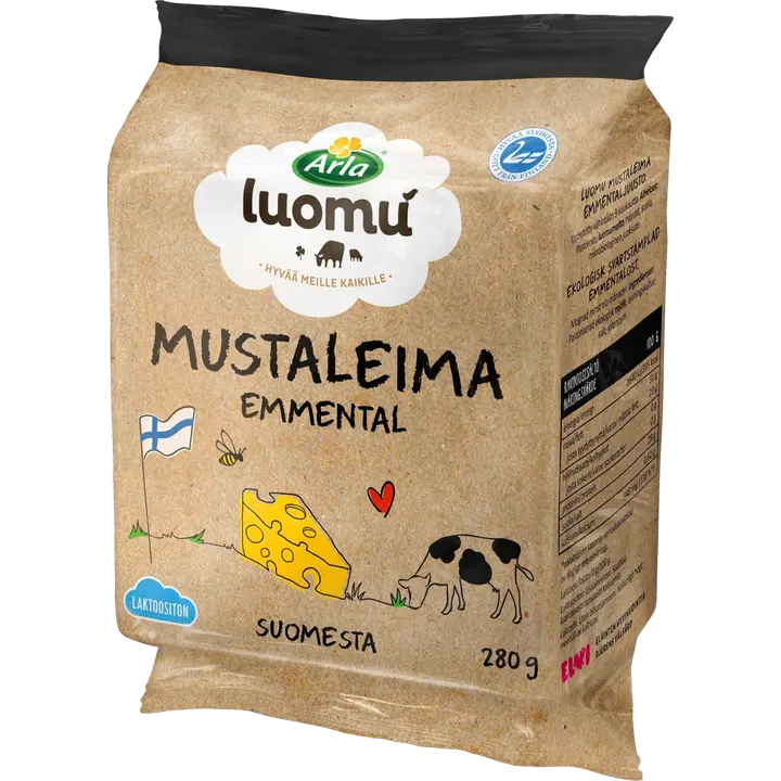 Arla Luomu Emmental mustaleima 280 g