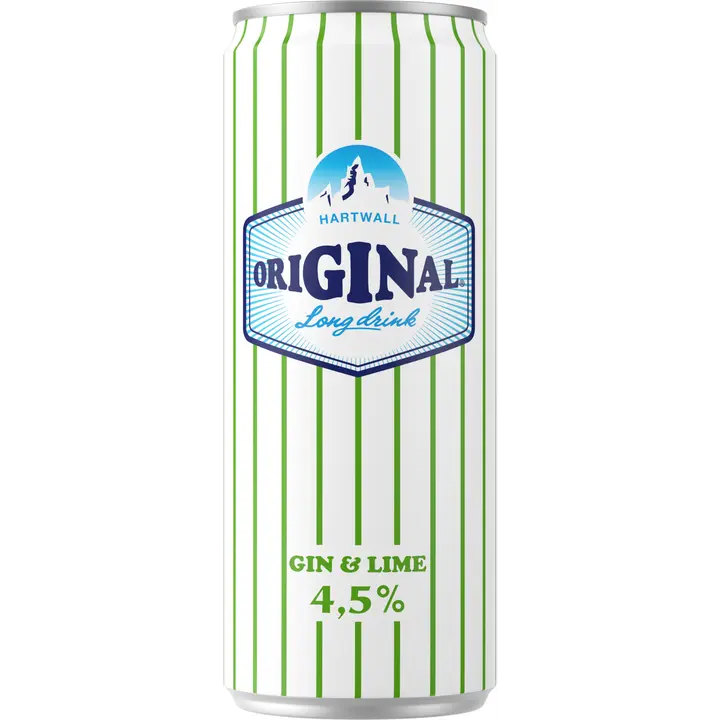 Hartwall Original Long Drink White Label Lime 4,5% 0,33 l