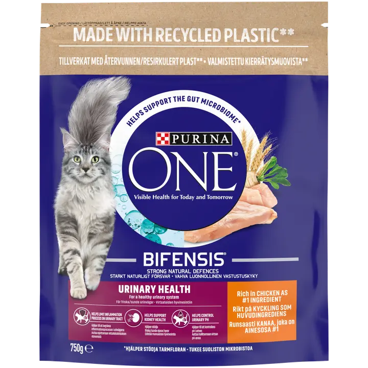 Purina One 750g Urinary Care, Kanaa ja vehnää kissanruoka