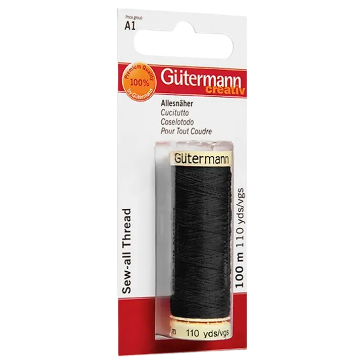 Gütermann yleisompelulanka 100 m polyesteriä, musta