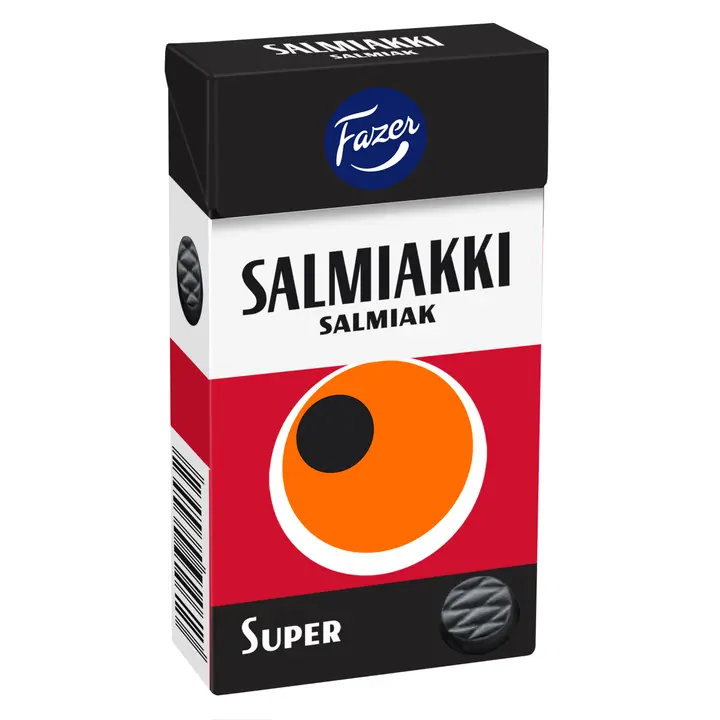 Fazer Super Salmiakki salmiakkilakritsipastilleja 38g