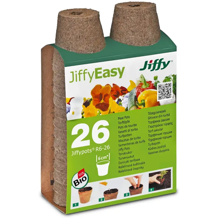 Turbapott Jiffy 6 cm 26 tk