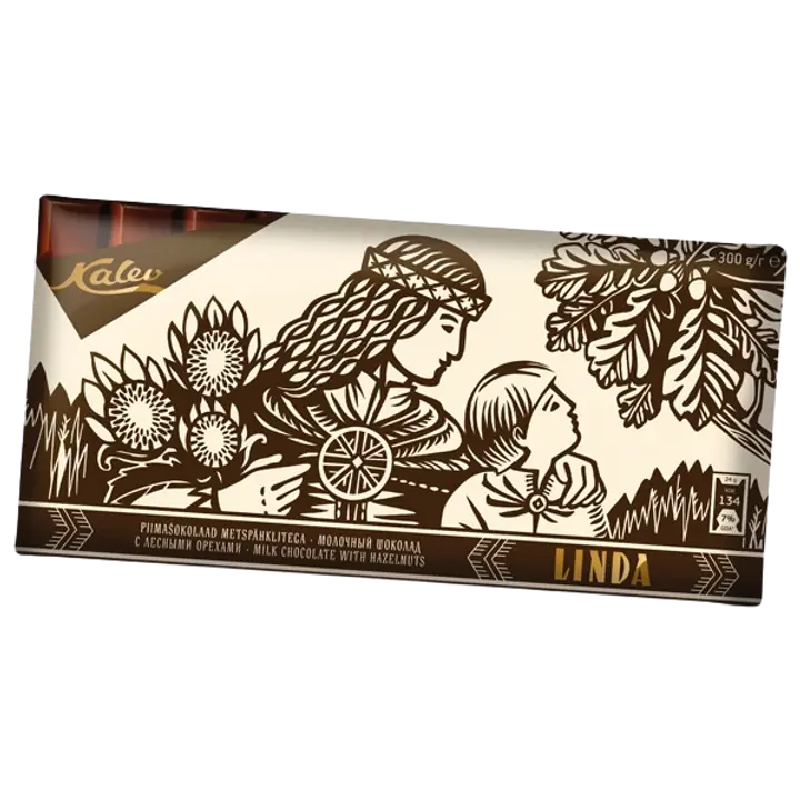 Kalev Linda piimašokolaad metspähkliga 300 g