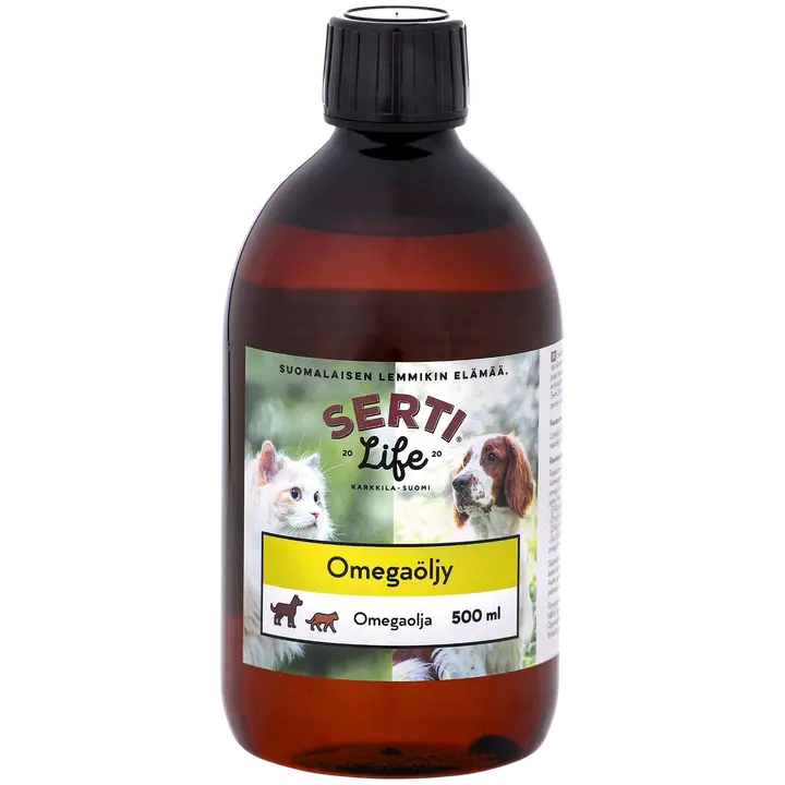SertiLife omegaöljy koirille ja kissoille 500 ml