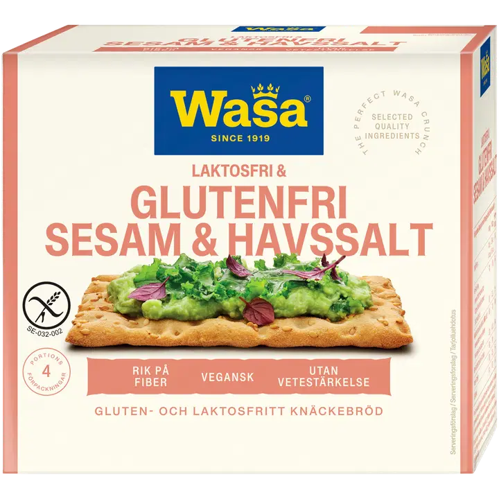 Wasa seesami&merisuola gluteeniton ja laktoositon näkkileipä 240g