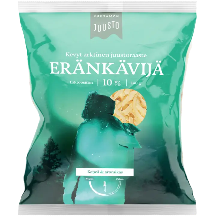 Kuusamon Juusto Eränkävijä 10% raaste 140 g