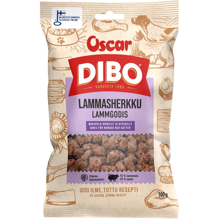 DIBO Lammasherkku koirille ja kissoille 100 g