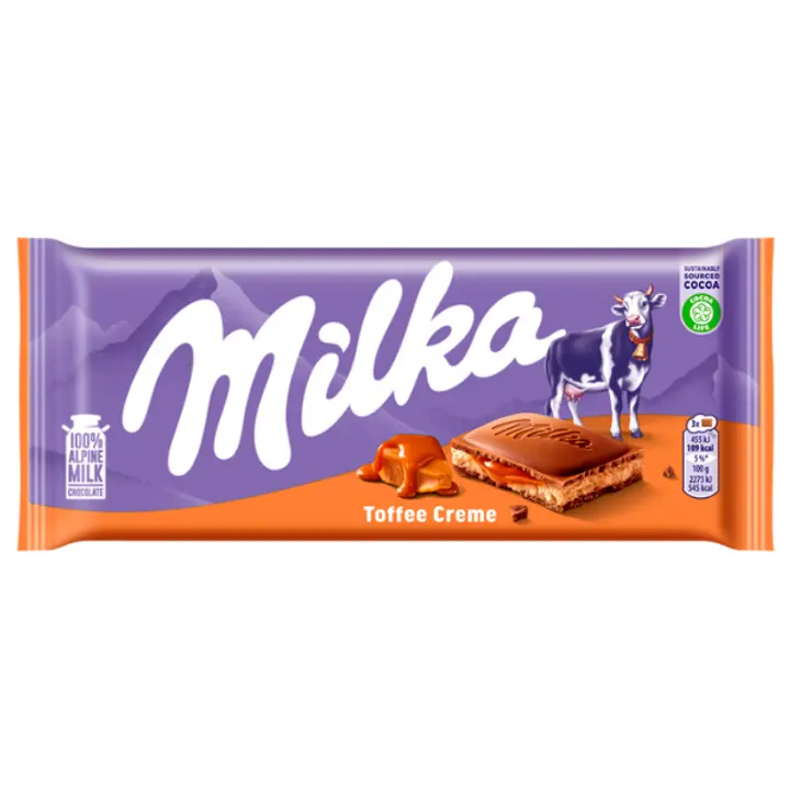 Milka piimašokolaad Toffee cream 100g
