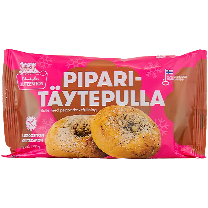 Porokylän Piparitäytepulla 2 kpl / 160 g gluteeniton