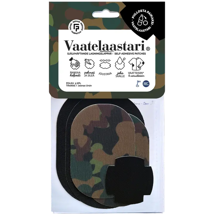 FabPatch Vaatelaastari, Polku - helppo, hankaamalla kiinnittyvä tekstiilien korjauspaikka