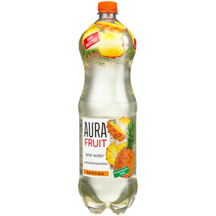 Aura Fruit Ananassimaitseline vesi 1.5l