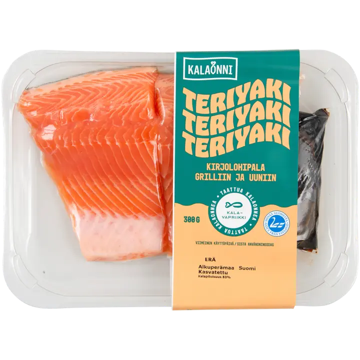 Kalaonni Teriyaki kirjolohipala grilliin ja uuniin 300 g