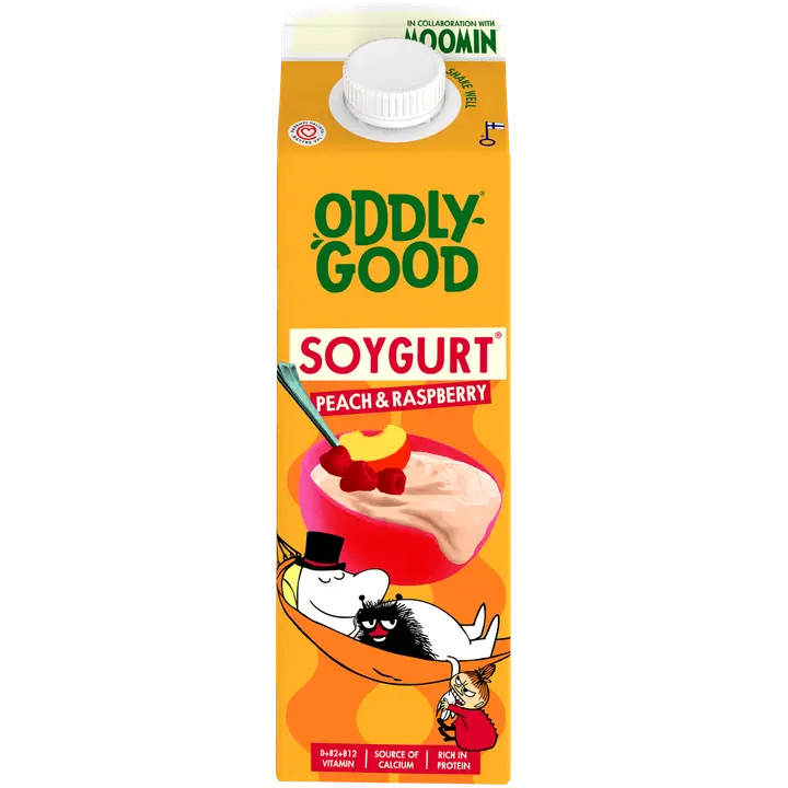 Oddlygood® Soygurt 1 kg persikka & vadelma