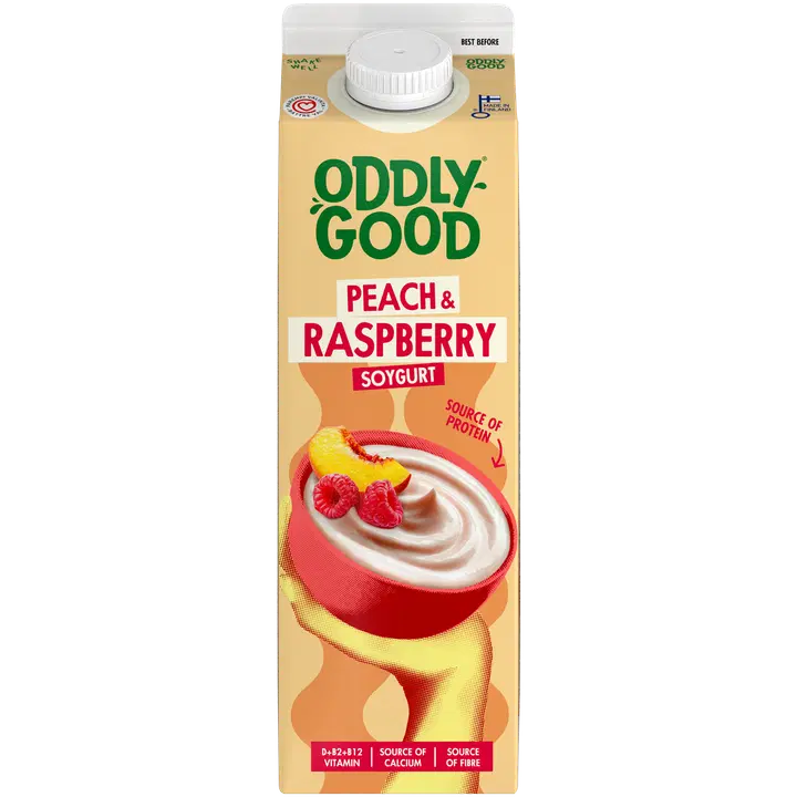 Oddlygood® Soygurt 1 kg persikka & vadelma
