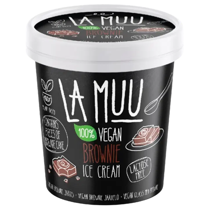 La Muu Browniejäätis röstitud metsapähkliga 250g/500 ml taimne