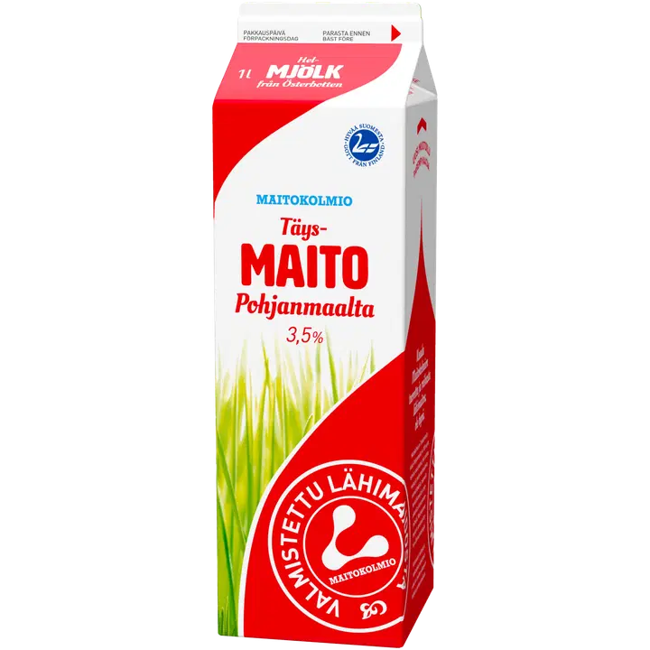 Maitokolmio täysmaito 1l