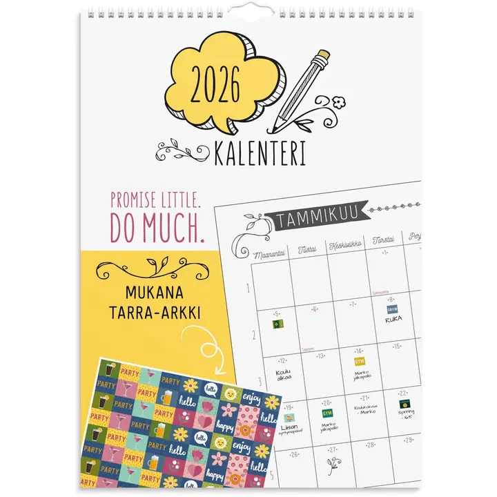 Burde Seinäkalenteri 2026 Scribble