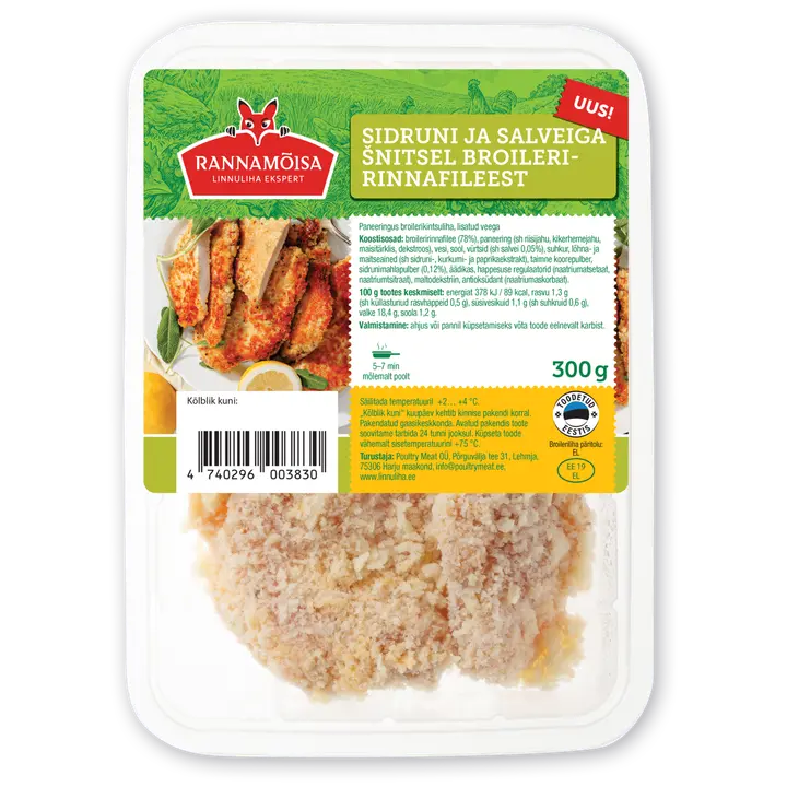 Rannamõisa Sidrun-Salvei Broileririnnafilee 300G