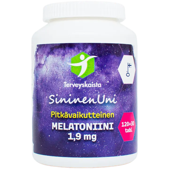 Terveyskaista SininenUni Melatoniini 1,9 mg pitkävaikutteinen 150 tabl.