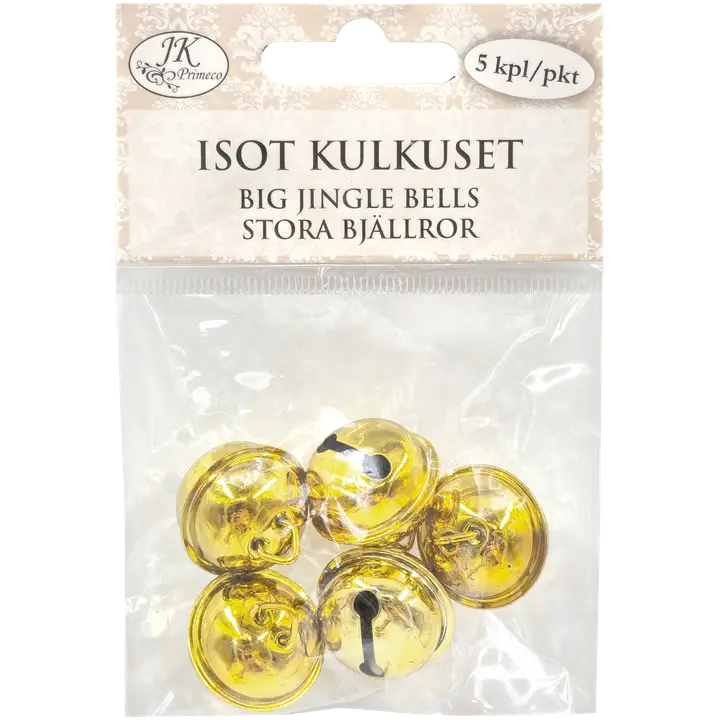 J.K. Primeco Isot kulkuset kulta 5kpl