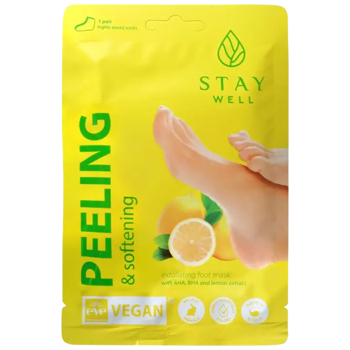 STAY Well Peeling & Softening Foot Mask LEMON