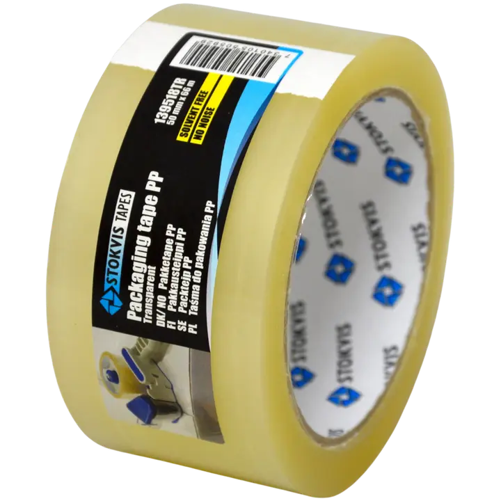 Pakketeip Stokvis 50mm x 66m läbipaistev