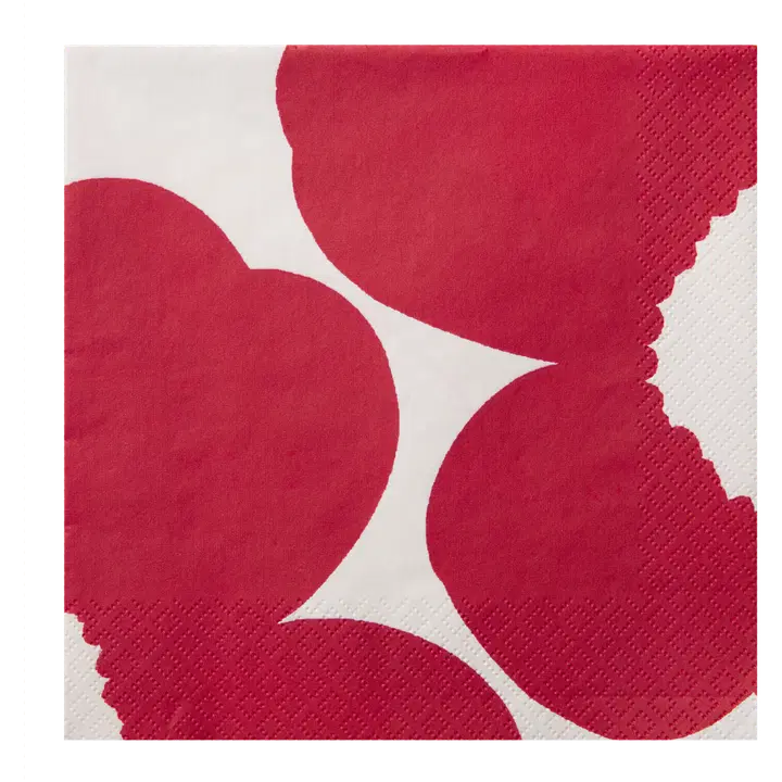 Marimekko Iso Unikko viininpunainen lautasliina 20kpl/33cm