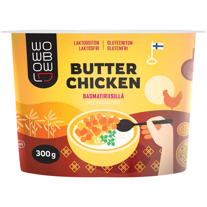 WOWBOWL Butter Chicken basmatiriisillä 300g