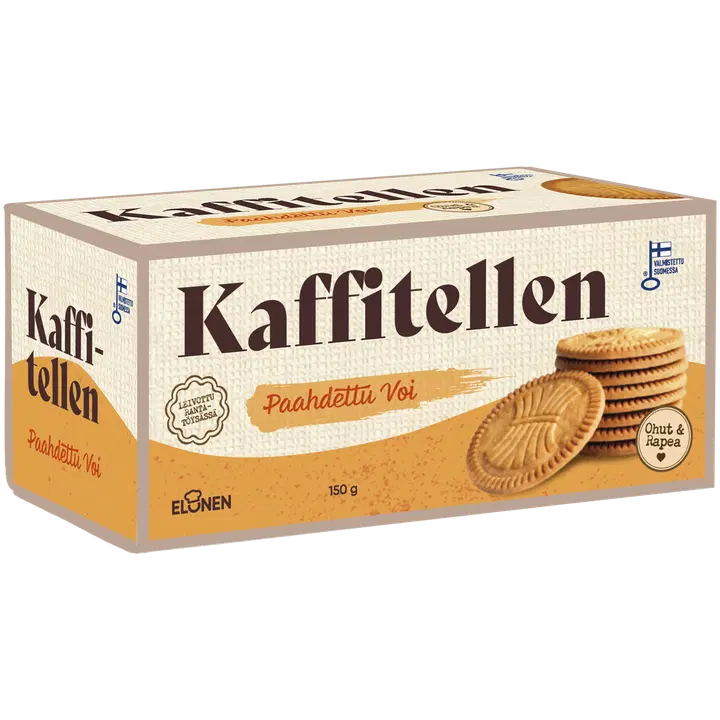 Kaffitellen paahdettu voi keksi 150g