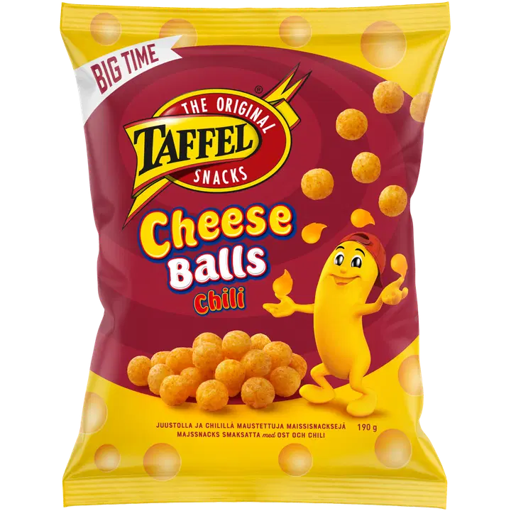 Taffel Cheese Balls chili maustettu juustosnacks 190g