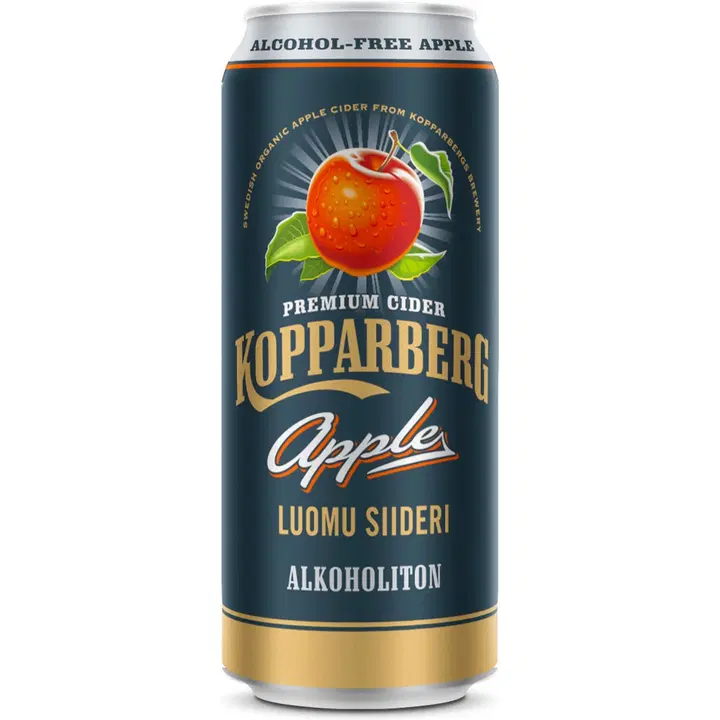 Kopparberg Luomu Omenasiideri 0%, Alkoholiton omenasiideri tölkki 50cl