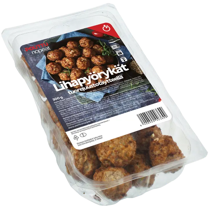 Pouttu Nopeat Lihapyörykät tuorejuustotäytteellä 300g