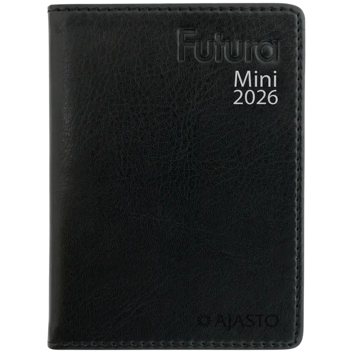 Ajasto taskukalenteri Futura Mini, musta