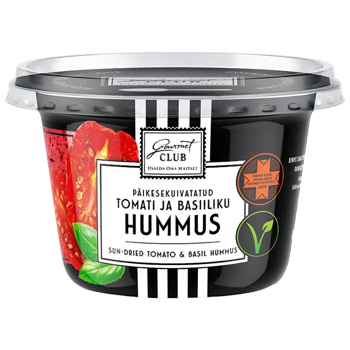 Gourmet Club Päikesekuivatatud tomati ja basiiliku hummus, 200 g