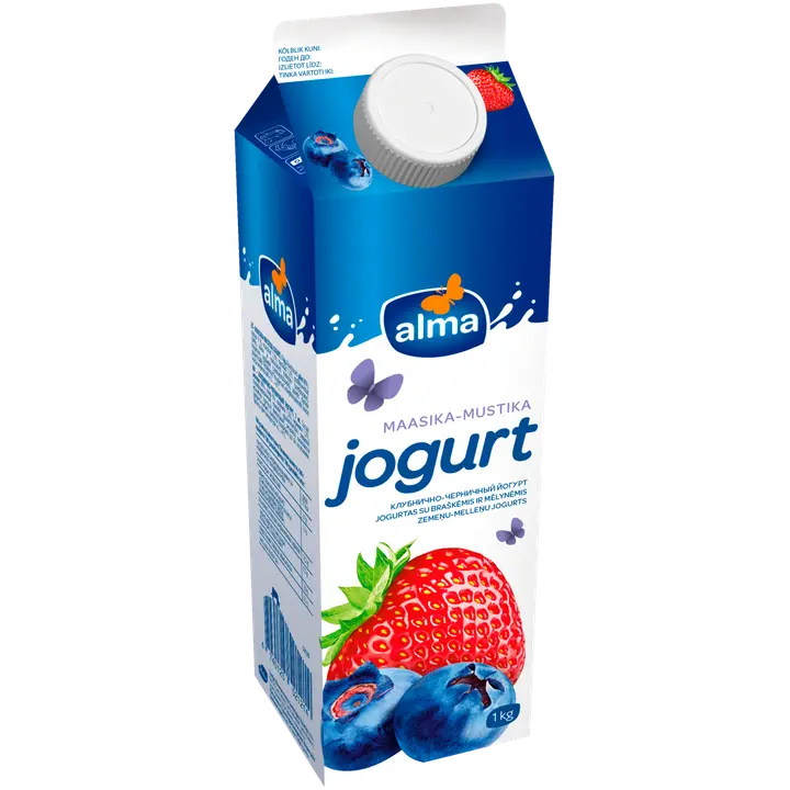 Maasika-mustika jogurt, 1 kg