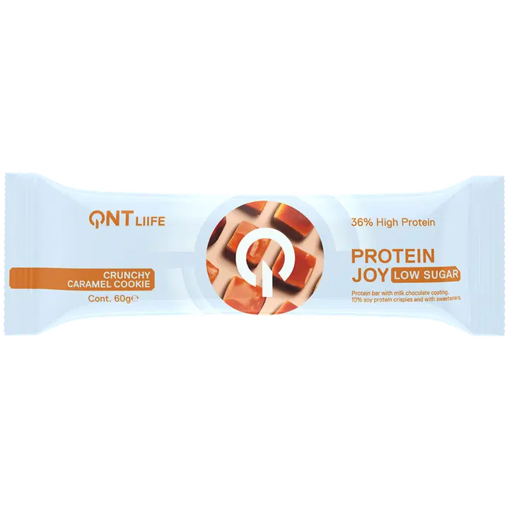 QNT proteiinibatoon 36%, Joy- krõbe karamelliküpsise maitsega 60g