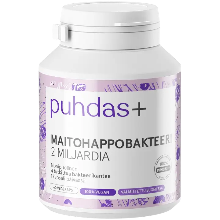 Puhdas+ Maitohappobakteeri 2 miljardia 60 kaps